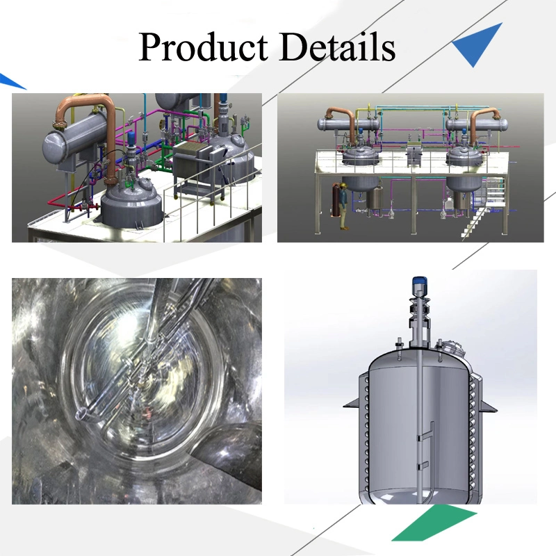 50L Multi-Function Glass Lined Mixing Crystallization Reactor Tank Price with Explosion Proof Function