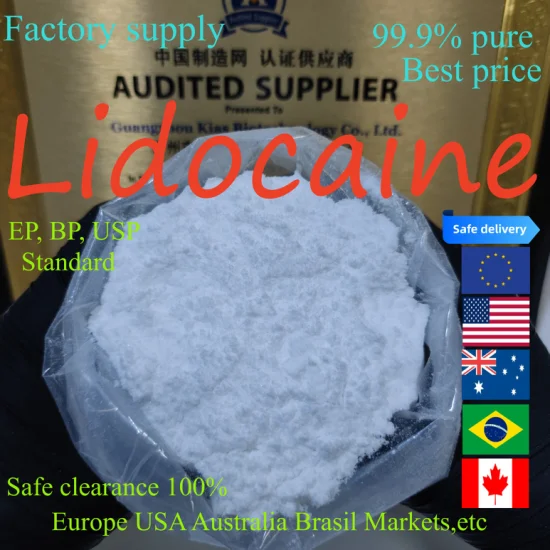 99 % de pureté anesthésique local Poudre crue de chlorhydrate de lidocaïne/base de lidocaïne tétracaïne benzocaïne poudre de procaïne USP/Ep/Cp CAS 73-78-9 avec le meilleur prix